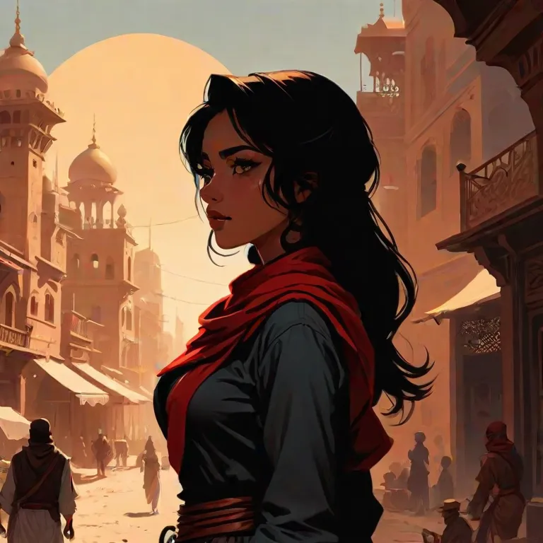 Fang & Flame digital comic book art. Steampunk, middle eastern, pulp, action, adventure.